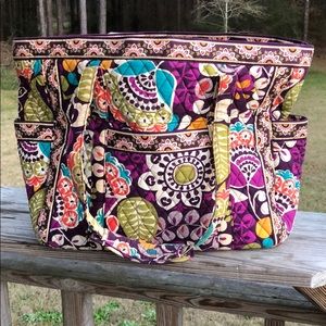 Vera Bradley plum crazy grand tote